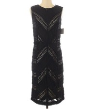 Calvin Klein Dress Womens Small Black New Sleeveless Lace Stretch