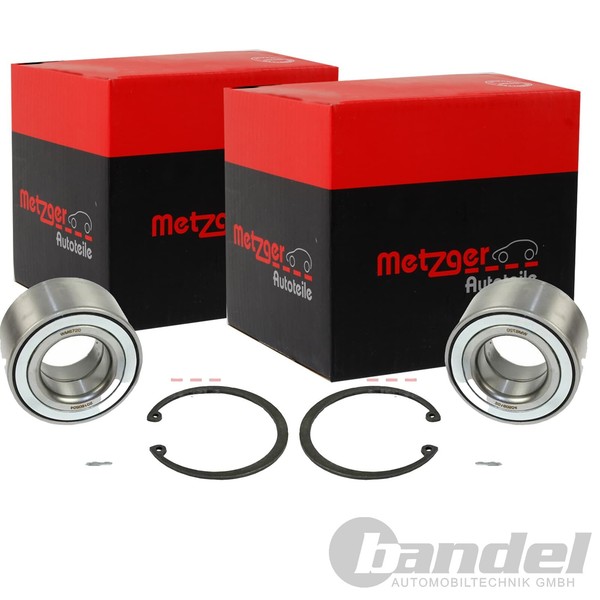 2X Metzger RADLAGER-SATZ Vorne Hinten Passend FÜR Chevrolet Aveo Trax Opel-image