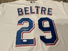 Adrian Beltre Texas Rangers #29 White Signed Baseball Jersey Original
