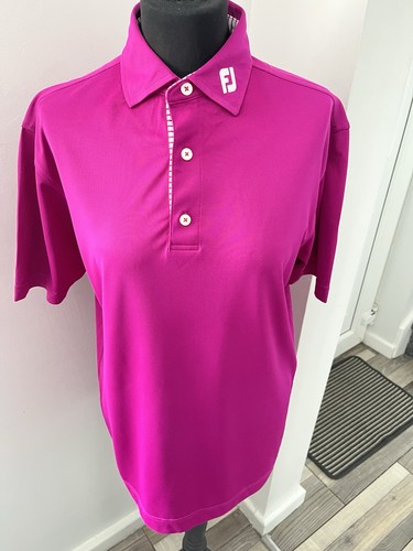 FOOTJOY FJ HERREN GOLF POLO Rosa SHIRT GRÖSSE M Brustumfang 42