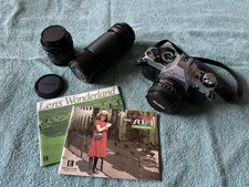 Canon AE-1 Program 35mm Film Manual Camera with Extra Lenses