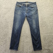 Brioni Jeans Uomo 36 (Adatto 34-35x30) Meribel Reg Fit Made in Italy Sbiadito *Patch