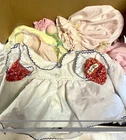 A Box Full Vintage Doll Clothes Cabbage Patch Dress Random Pantiloons Etc