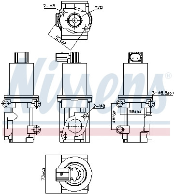 NISSENS 98185 AGR-Ventil für ALFA ROMEO,FIAT,LANCIA - Bild 1 von 7