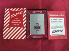 1957 Zippo Lighter Advertising En-Ar-Co's 75th Anniversary, Est 1882, MIB