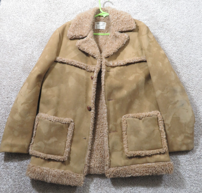 #ad Vintage 1970#x27;S Fingerhut Fashions lunch coat fleece coat made in the USA size 40 $24.00