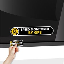 Speed Monitored by GPS Stickers  Speed Monitored by GPS Warning Signs Small