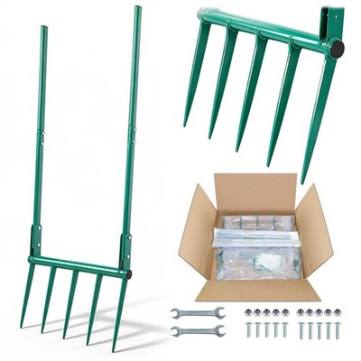 Heavy Duty Broadfork Garden Tool  5 Tines for Digging, Aerating Soil