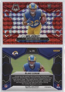 2024 Panini Mosaic NFL Debut Red Mosaic Prizm Blake Corum #278 Rookie RC