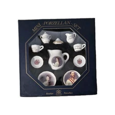 DOLLHOUSE MINIATURE REUTTER MINI PORZELLAN PORCELAIN TEA SET 1:12 Made n Germany
