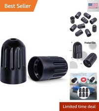10pcs Tpms Tire Valve Long Stem Caps Black Plastic Wheel Tire Valve Stem For... 10pcs Tpms Tire Valve Long Stem Caps Black Plastic Wheel Tire Valve Stem For...