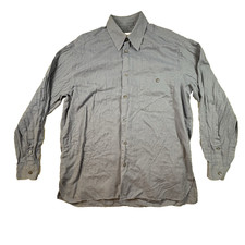 Ermenegildo Zegna Men's L Dress Shirt Blue Gingham LS SEE DESCRIPTION