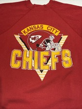 Vintage Kansas City Chiefs Sweatshirt Mens Medium Crewneck Red 90s USA