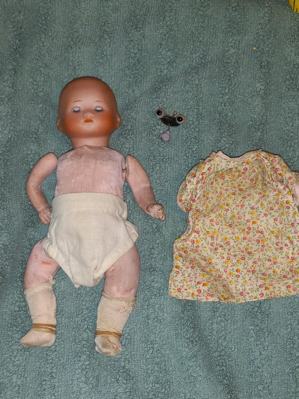 Antique 9" German Baby all Original TLC