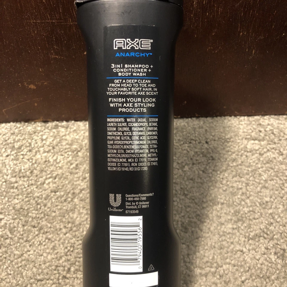 Axe Anarchy for Him 3-In-1 Shampoo Conditioner Body Wash Dark Pomegranate 12oz - Image 3 of 4