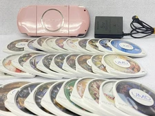 [RARE] TESTED SONY PSP 3000 PINK Console + Charger + battery 3 games Region Free