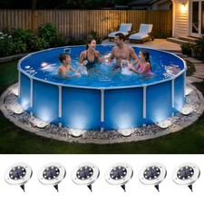 6 Pack Solar Pool Lights for Above Ground Poo...