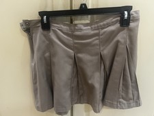 Teen girl Land  s End Khaki Pleated A-Line School Uniform Skirt size 8