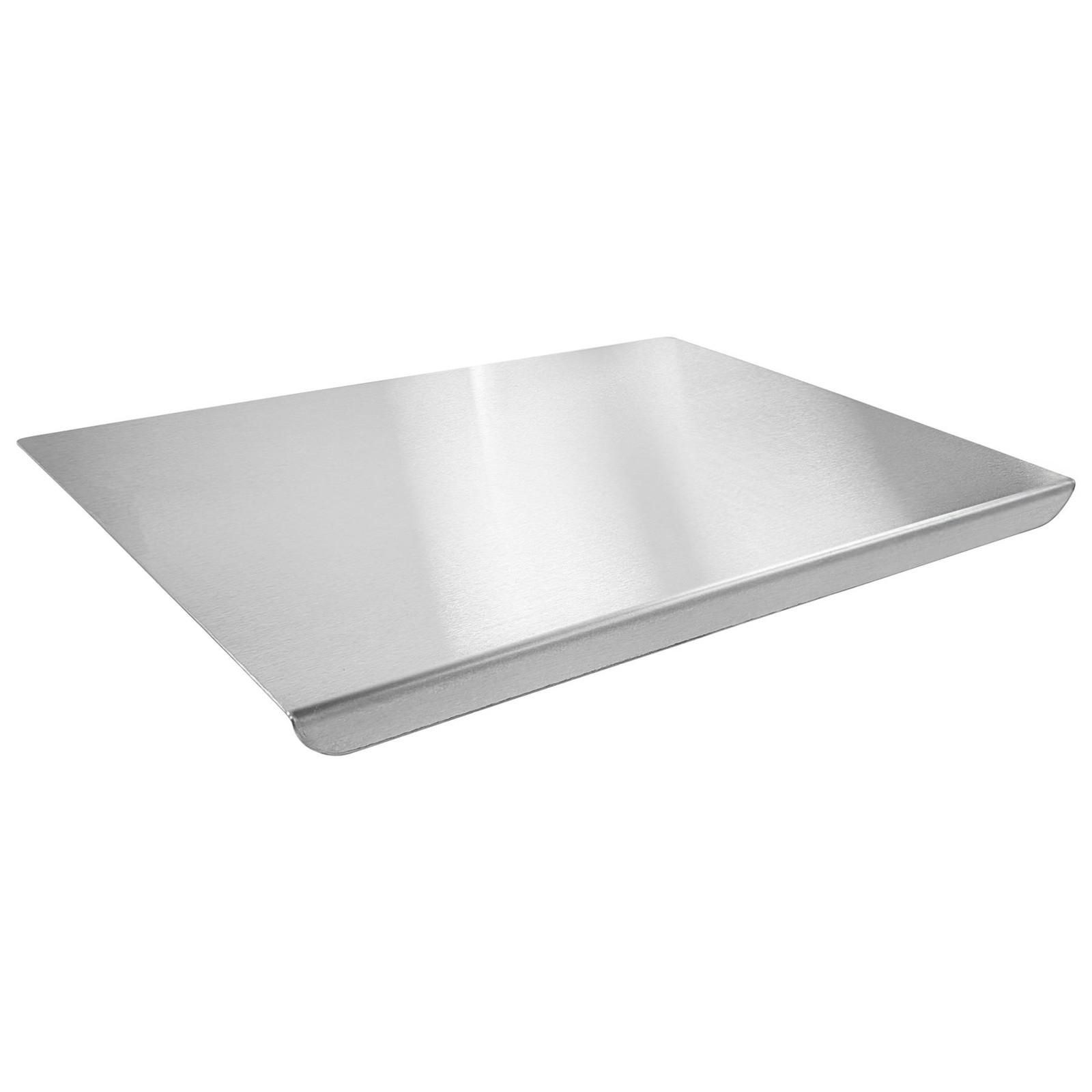 1x Stainless Steel Counter Edge Chopping Board 40 x 30cm Kitchen Cutting Block