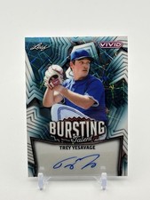 Trey Yesavage #/10 AUTO: 2025 Leaf Vivid -Bursting with Talent -Aqua Lazer -TOR