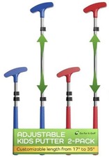 2x Go For It Golf Kids Putter - Extendable Shaft for Junior 17"-35"