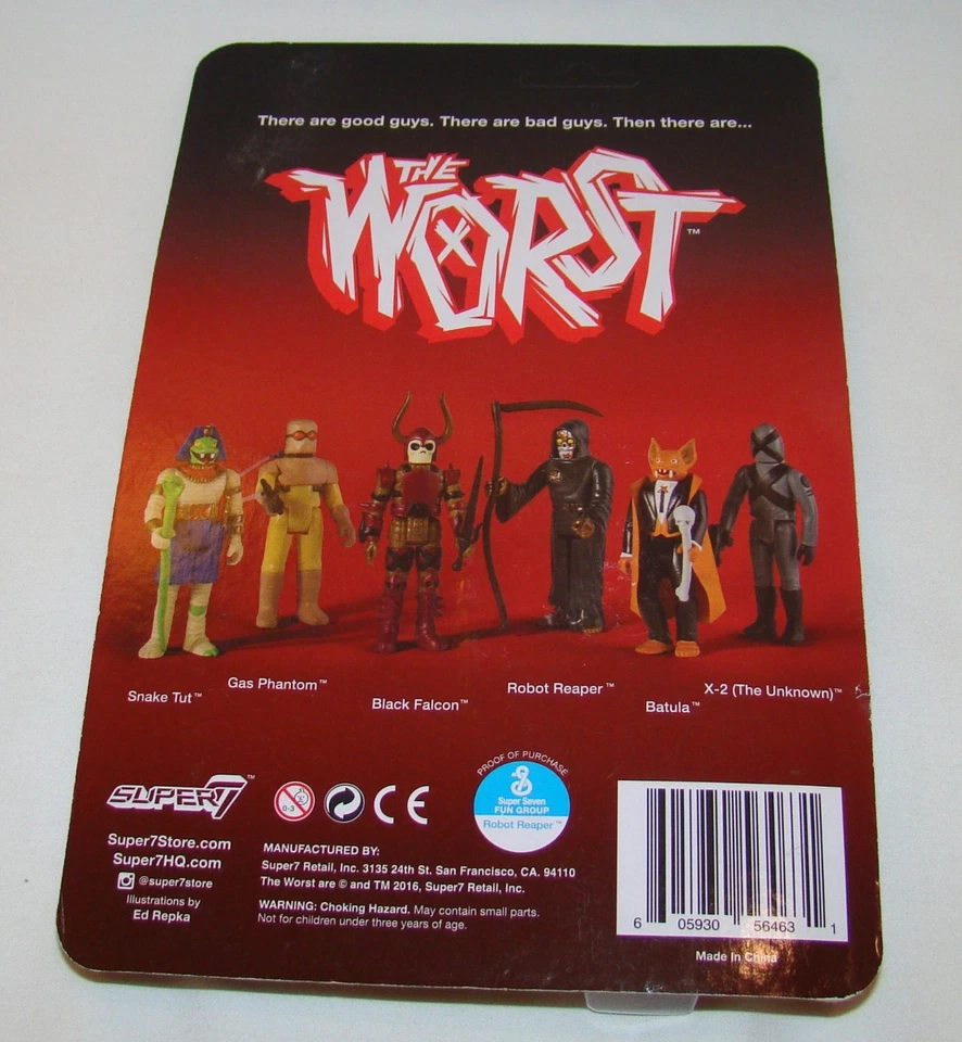 SUPER7 LO PEOR ~ ROBOT REAPER ~ FIGURA DE ACCIÓN LIMITADA REACCIÓN PATRULLA BRILLANTE Foto 4 de 4