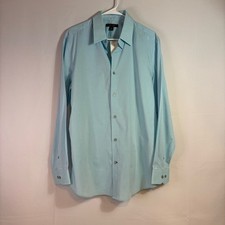 NWT Banana Republic Blue Stretch Slim Fit Dress Shirt Classic Button-Down I0174