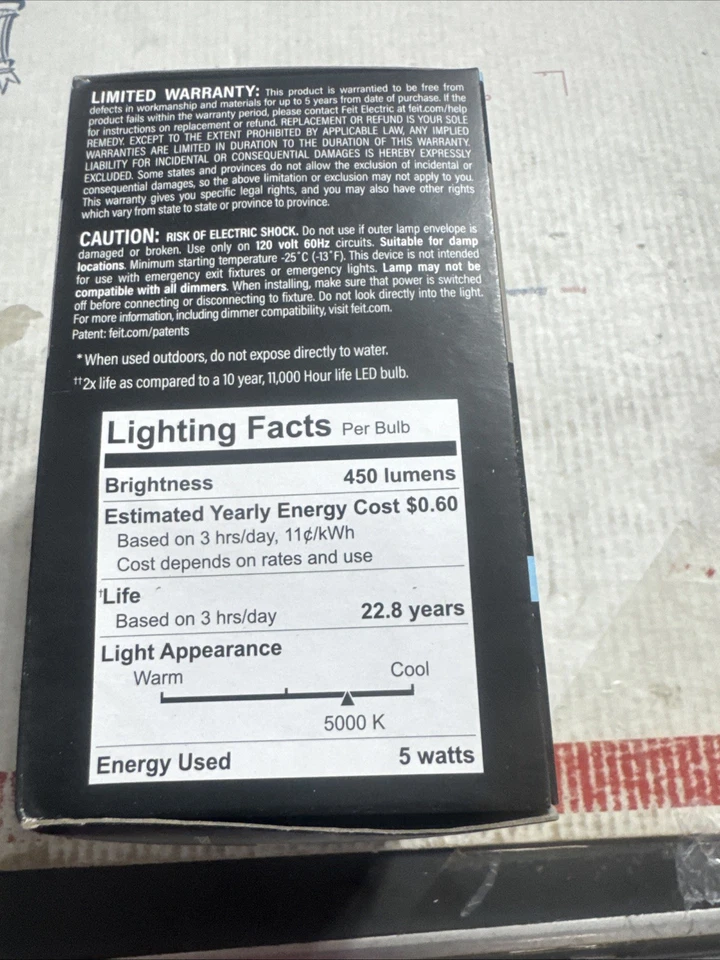 Feit Electric Dimmable PAR20/ADJ/950CA 120V 50W 5000K Beam Choice LED Bulb - Image 4 of 4