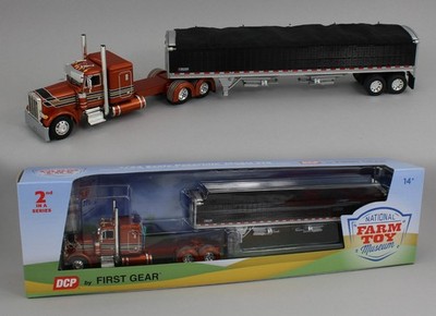 ミシガン31フィート&20フィート・エンドダンプ・トレーラー(オレンジ) 1:64 DCP 2025 NFTM #2 *ORANGE* Peterbilt 379 Flattop & Wilson