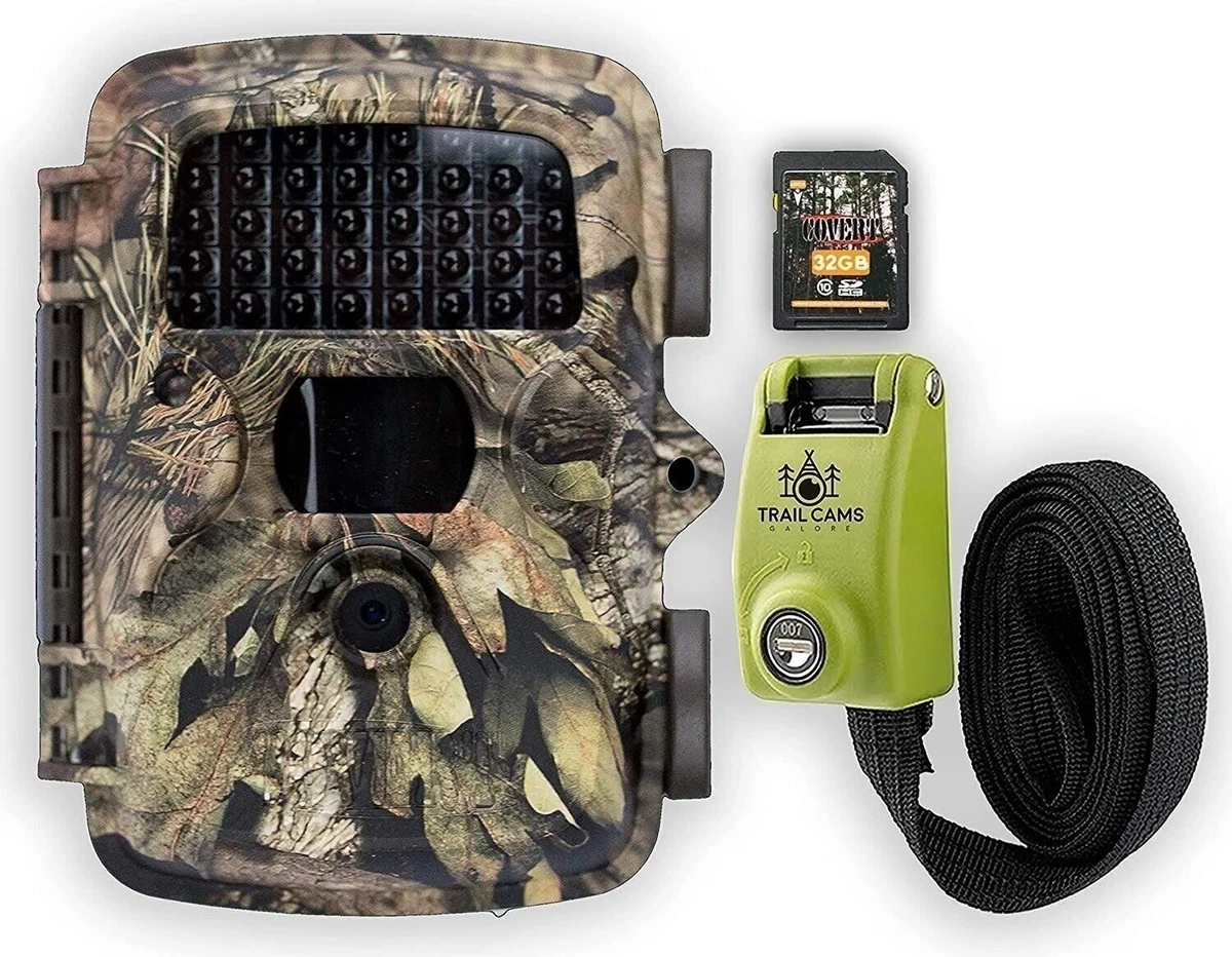 Covert Scouting Cameras Fotocamera Da Trail MP32, Mimetica Oak Moss, 32MP, Video 1080p, 40 LED Infrarossi, Sensore 85', Scatto 0.4s, Per Caccia E Osservazione Fauna