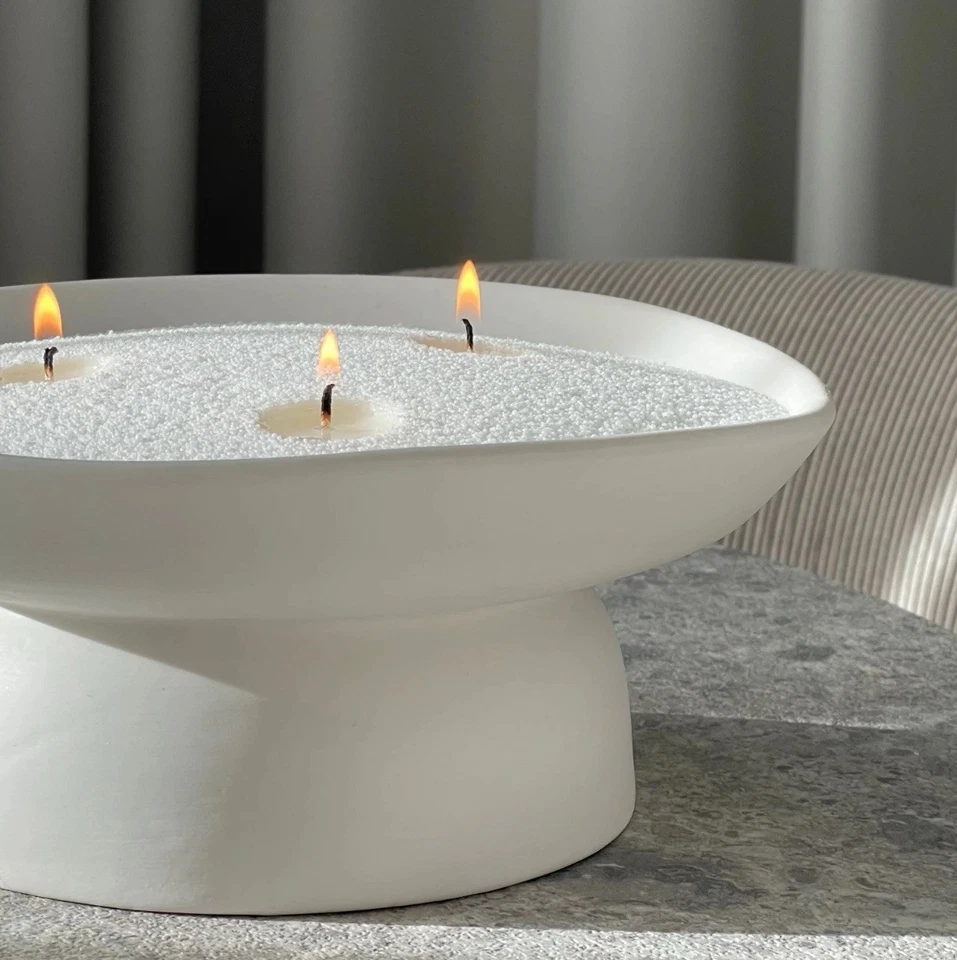 Kerzensand 1000g | inkl. 10 Dochte á 10cm | weiß | Wachsgranulat | Perlenwachs - Bild 3 von 4