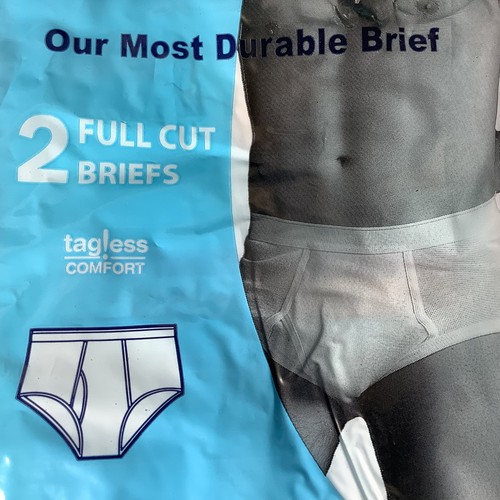 2-pk New Stafford Mens Full Cut Briefs Sz L 40 Cotton Vtg Comfort, Mis-Packaged - Picture 9 of 20