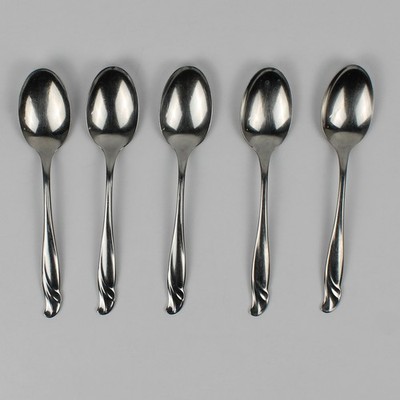 Los Von 5 International Silver Coral Reef Edelstahl Teelöffel