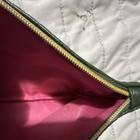 Ipsy Green Textured Studded Zip Makeup Bag/Cosmetic Pouch with Pink Lining — photo 4