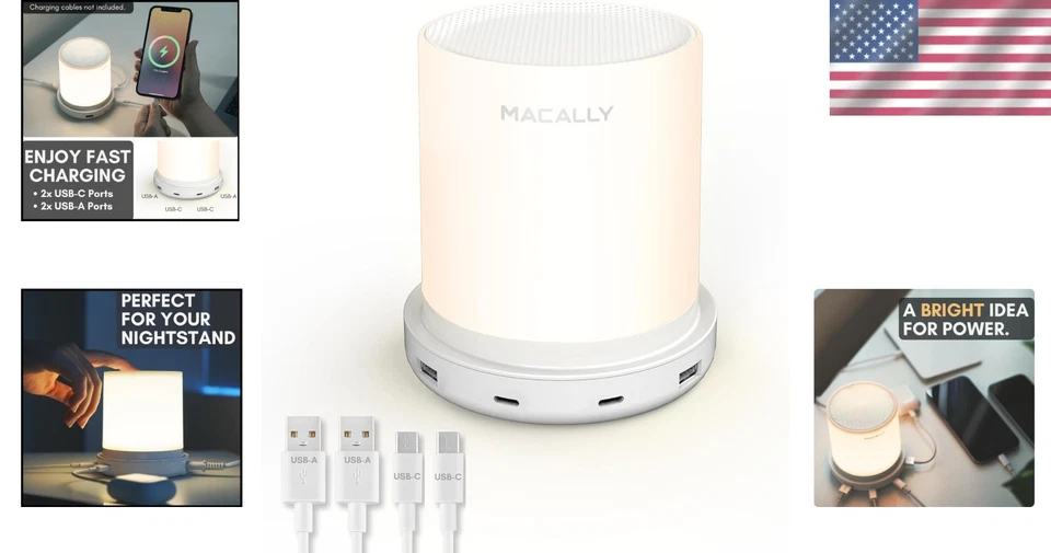 Fast Charging Touch Lamp for Nightstands - Image 2 of 4