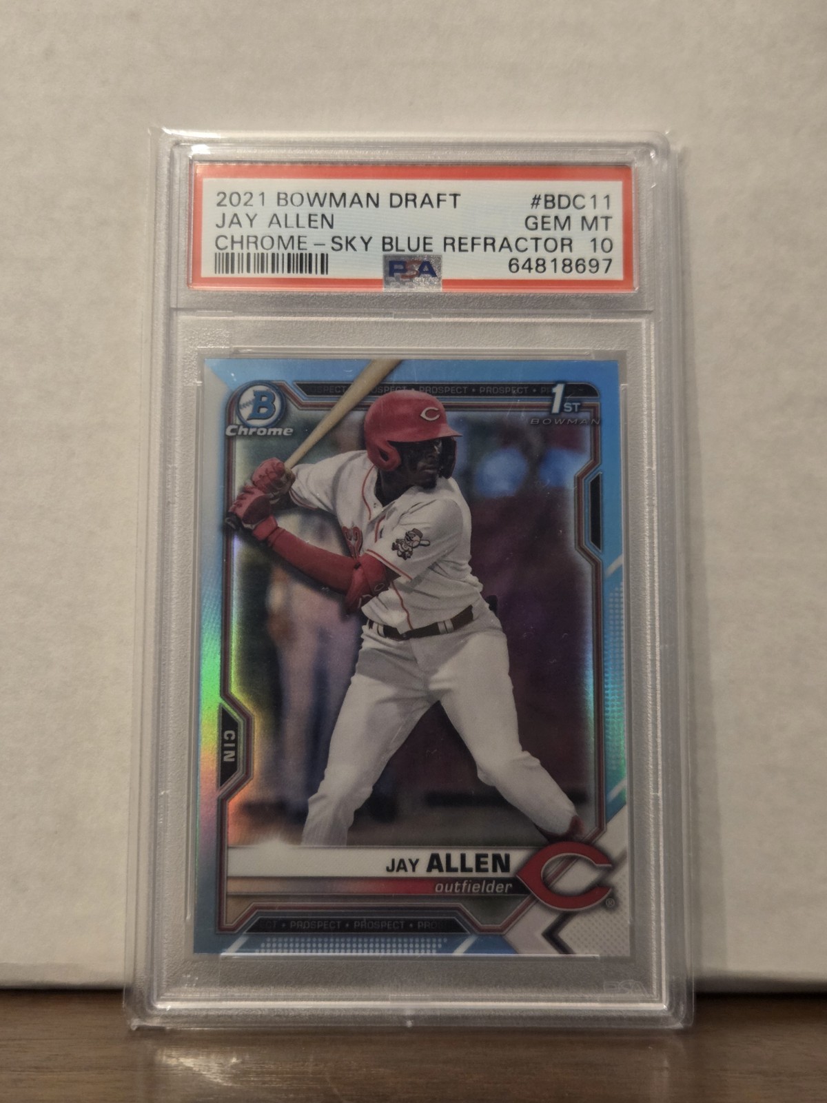 2021 Bowman Draft - Chrome Jay Allen #BDC-11 Sky Blue Refractor (RC)