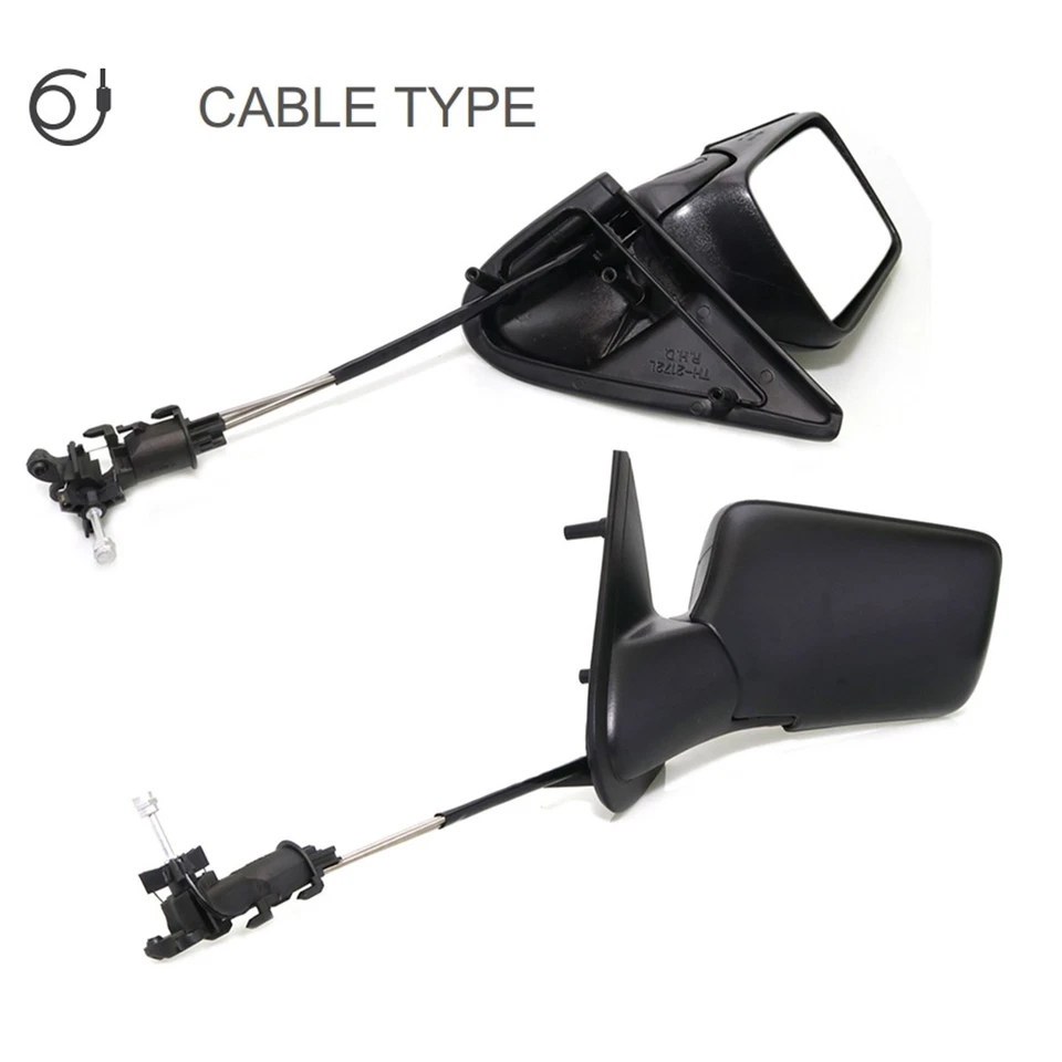Par de espejos retrovisores tipo cable Fit 1991-98 Volkswagen Golf MK3 1E Jetta Vento A3 1H Foto 3 de 4