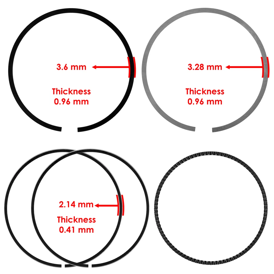 Kit de pistón de cilindro con anillos para Polaris RZR XP 900 11-2013 / RZR 4 XP 900 2012 Foto 3 de 4