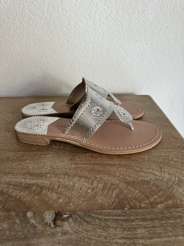 Jack Rogers Jack Jelly Sandals Silver Size 6.5 Wide - Picture 3 of 6