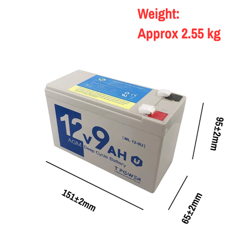 DEMO Tpower Eaton 12V 9AH UPS SLA Rechargeable battery 12v LONG LIFE - Picture 2 of 6