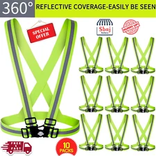 Hi-Vis Reflective Safety Vests for Construction, Cycling,Running  10-Pack Yellow
