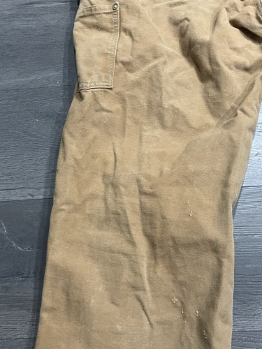 Carhartt Double Knee Pants 36x34 Brown Duck Canvas Carpenter Dungaree Jeans B01 - Picture 14 of 15