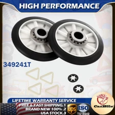 349241T 349241 DRYER DRUM ROLLER KIT FOR WHIRLPOOL KENMORE SEAR Amana Maytag NEW