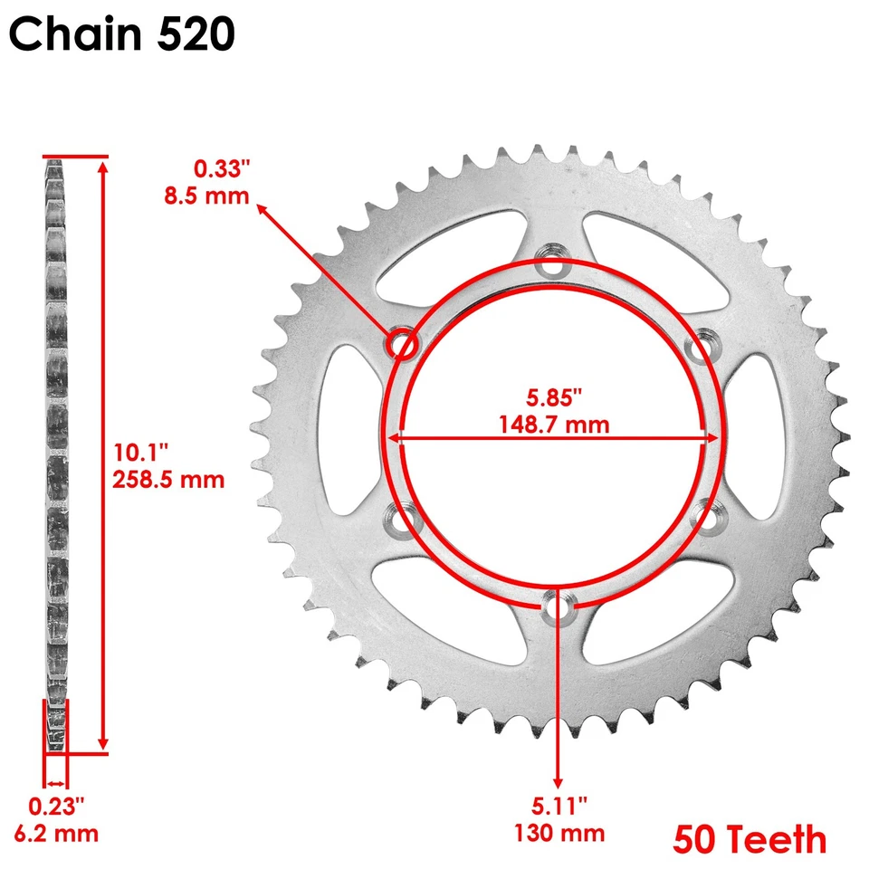 Blue O-Ring Drive Chain & Sprockets Kit for Yamaha WR250F 2007-2017 - Image 4 of 4