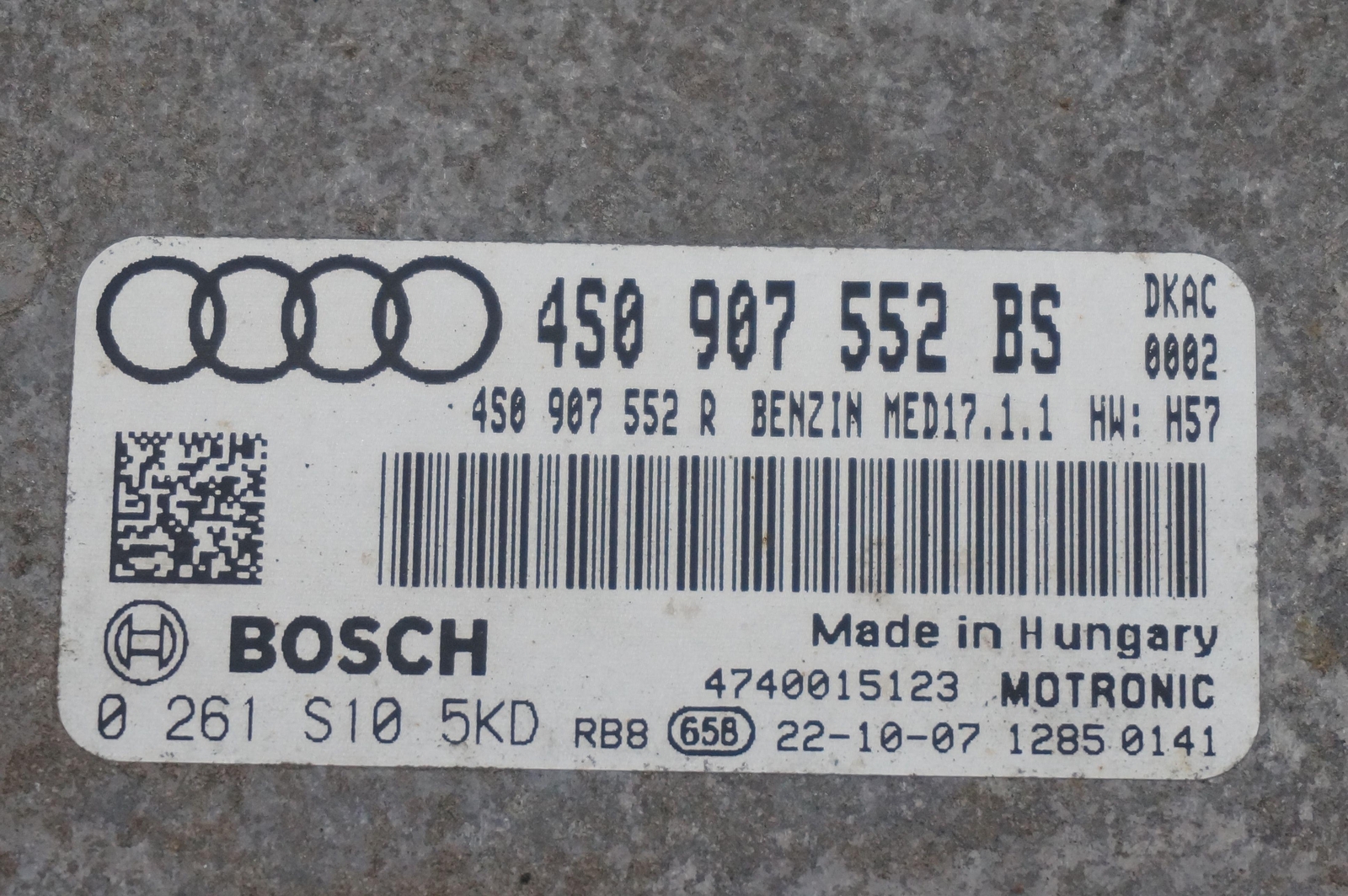 5.2L V10 Engine Computer Control Module ECM Unit OEM 4S0907552 Audi R8 4S 17-23