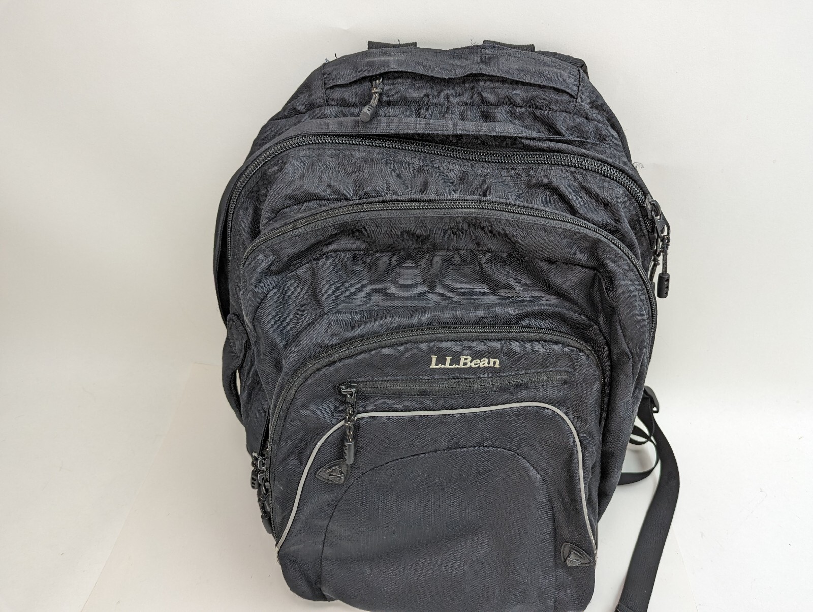 LL Bean Deluxe Backpack black Book Bag Hike Camping school laptop eBay