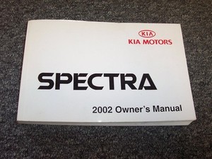 2002 Kia Spectra Sedan Owner Owner's User Guide Manual Book GS GSX LS 1