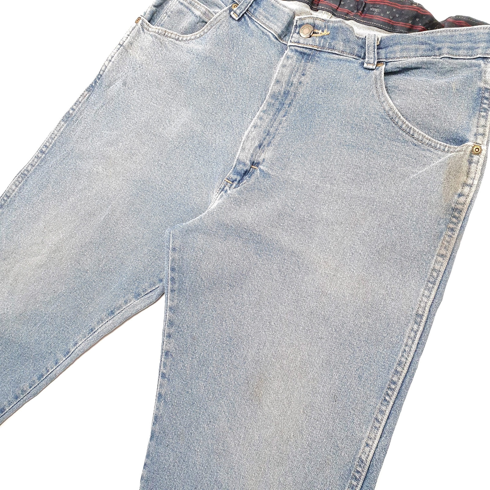 Mens WRANGLER Regular Regular Fit Blue Denim Jeans Trousers W35 L29 image 4