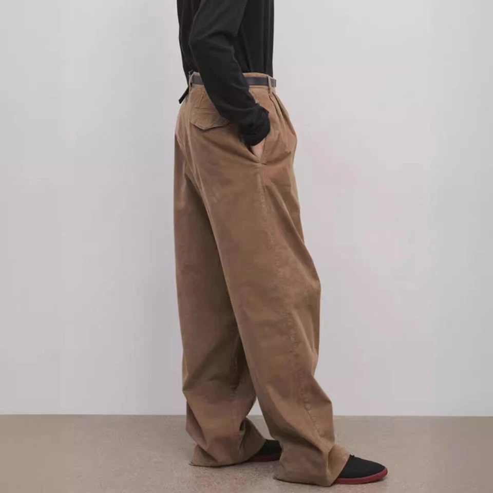 THE ROW Mujer Primavera Nuevos Cintura Alta Delgados Informales Rectos Pierna Ancha Pantalones Foto 2 de 4