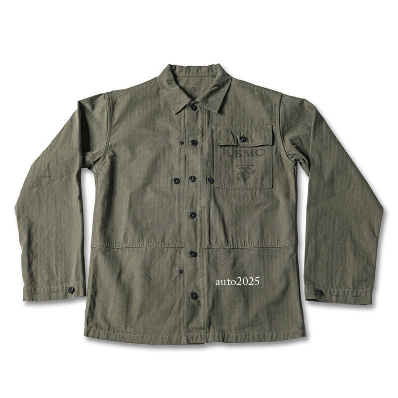Bronson WW2 USMC P-44 Utility Jacket Vintage Herringbone Twill